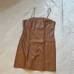 NWT faux leather dress